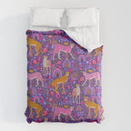 Cheetah in a Rainbow Garden Duvet Cover Gallery Image 6