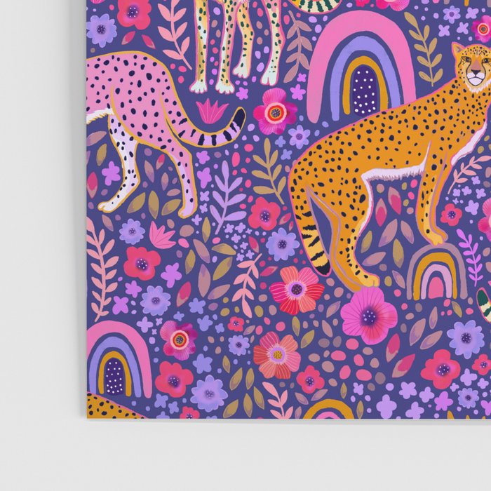 Cheetah in a Rainbow Garden Poster Gallery Image 3