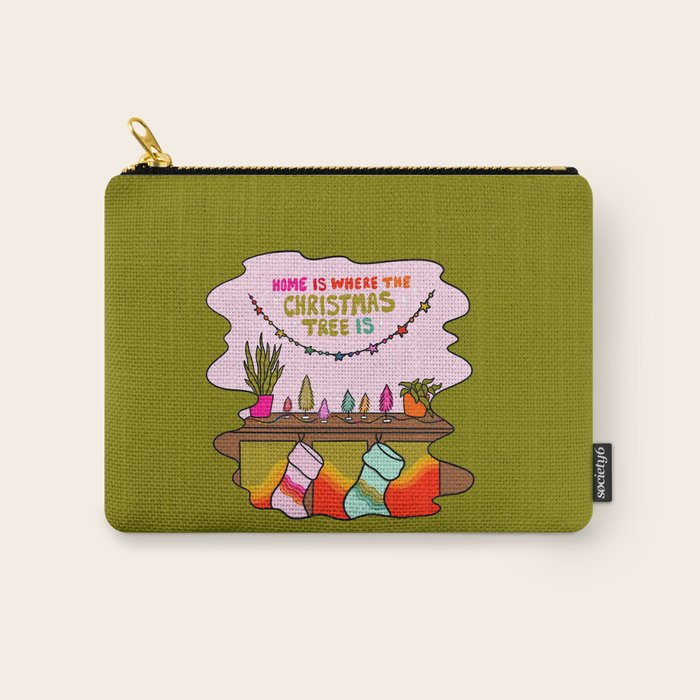 Home Is Where the Christmas Tree Is Carry All Pouch Gallery Image 1