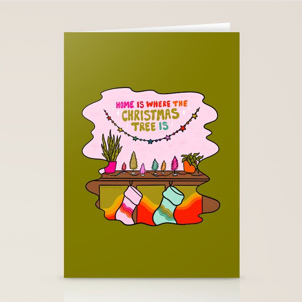 Home Is Where the Christmas Tree Is Stationery Card Gallery Image 1