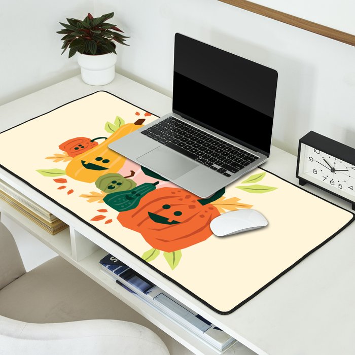 Cute scary pumpkins Desk Mat Gallery Image 2
