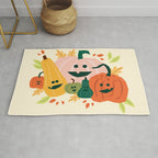Cute scary pumpkins Rug Gallery Image 1