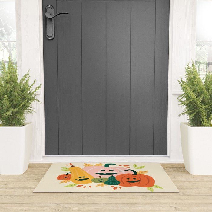 Cute scary pumpkins Welcome Mat Gallery Image 3