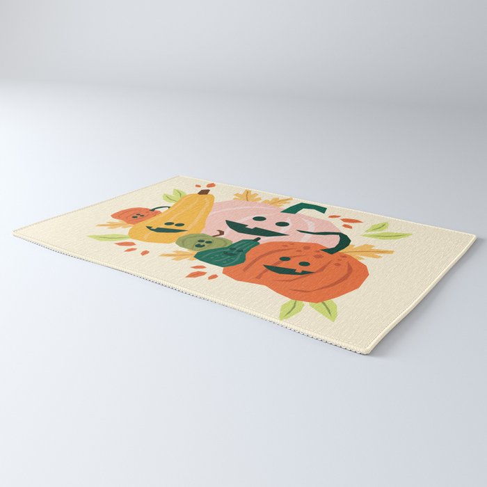 Cute scary pumpkins Rug Gallery Image 3