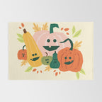 Cute scary pumpkins Rug Gallery Image 2