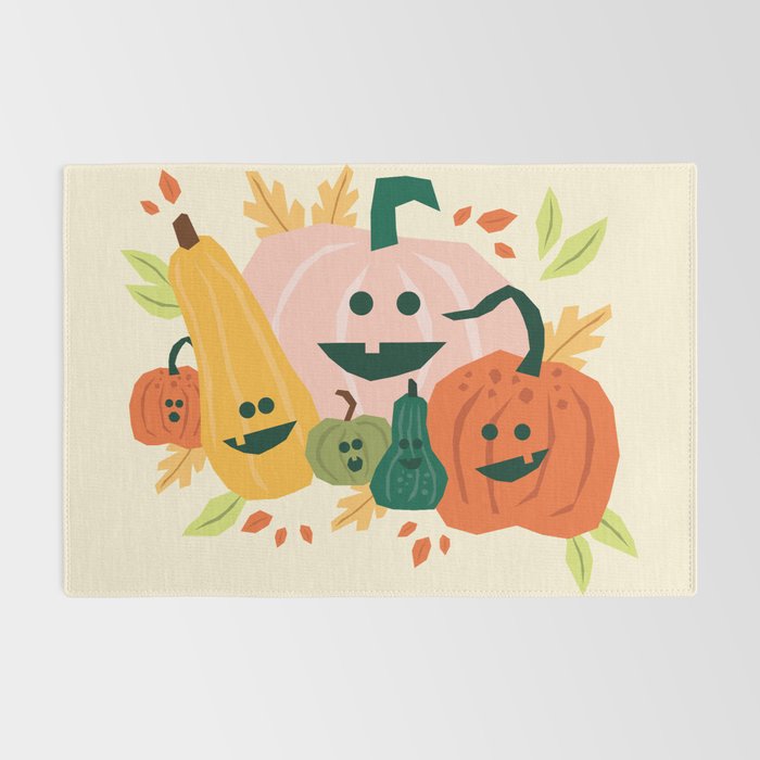 Cute scary pumpkins Rug Gallery Image 2