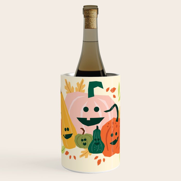 Cute scary pumpkins Wine Chiller Gallery Image 1