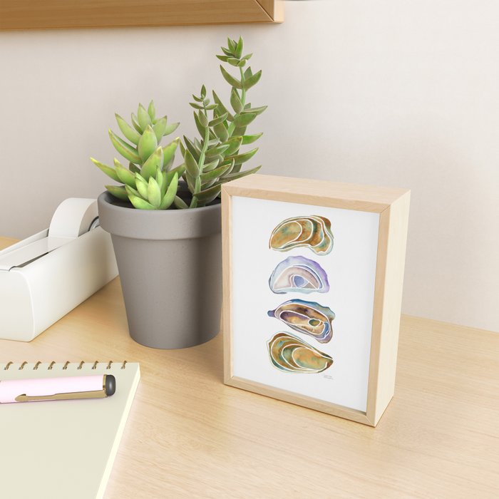 Watercolor Oysters Mini Art Print Gallery Image 2