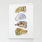 Watercolor Oysters Stationery Card Gallery Image 2