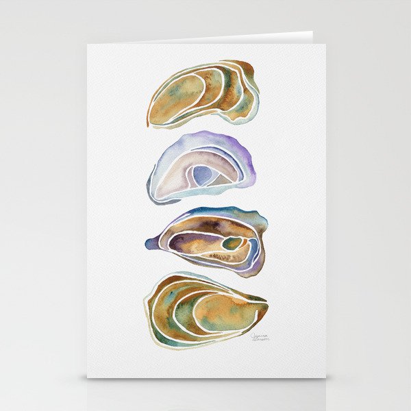 Watercolor Oysters Stationery Card Gallery Image 2