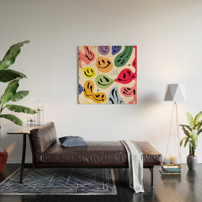 Melted Happiness Colores Wood Wall Art Gallery Image 2