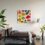 Melted Happiness Colores Wood Wall Art Gallery Image 2