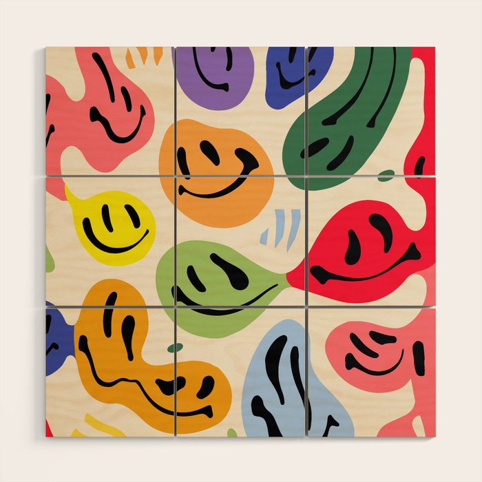 Melted Happiness Colores Wood Wall Art Gallery Image 1