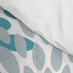 Floral Pattern, Aqua, Teal, Turquoise and Gray Comforter Gallery Image 4