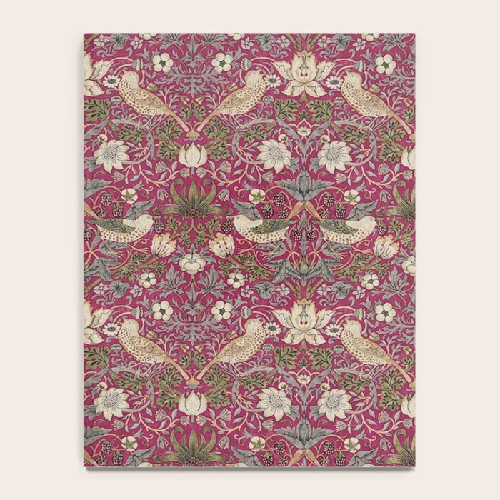 William Morris Strawberry Thief Plum Wine Notebook Gallery Image 4