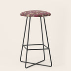 William Morris Strawberry Thief Plum Wine Stool Gallery Image 1