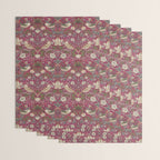 William Morris Strawberry Thief Plum Wine Wrapping Paper Gallery Image 3