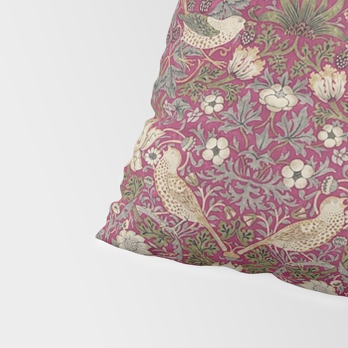 William Morris Strawberry Thief Plum Wine Pillow Sham Gallery Image 4