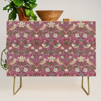 William Morris Strawberry Thief Plum Wine Credenza Gallery Image 1
