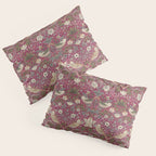 William Morris Strawberry Thief Plum Wine Pillow Sham Gallery Image 3