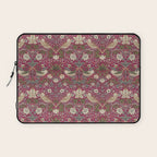 William Morris Strawberry Thief Plum Wine Laptop Sleeve Gallery Image 1