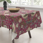 William Morris Strawberry Thief Plum Wine Tablecloth Gallery Image 3