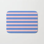 Simple Stripes Pattern - Blue Pink Bath Mat Gallery Image 1