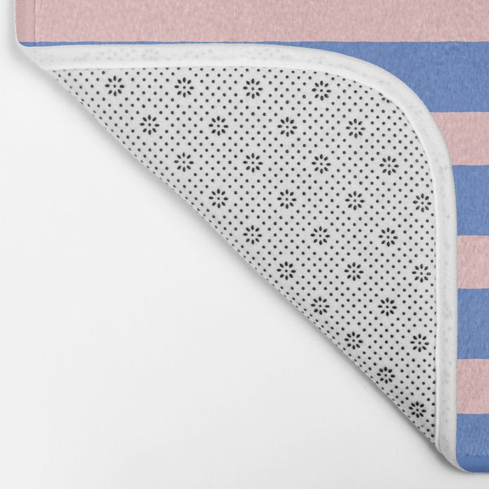 Simple Stripes Pattern - Blue Pink Bath Mat Gallery Image 2
