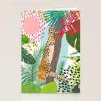 Colorful Jungle Cheetah Print Stationery Card Gallery Image 2