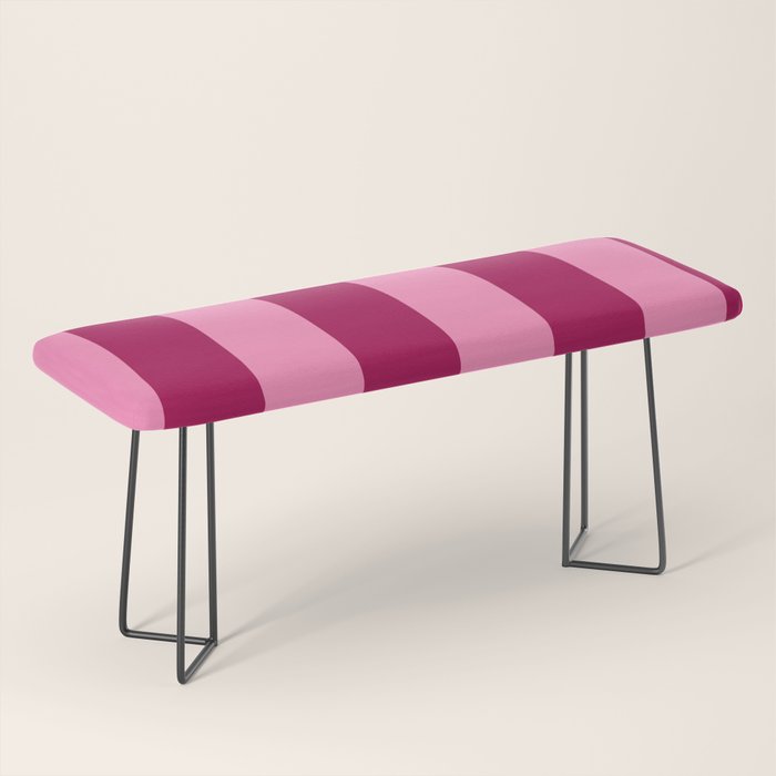 Cherrry red and pink stripes Bench Gallery Image 1