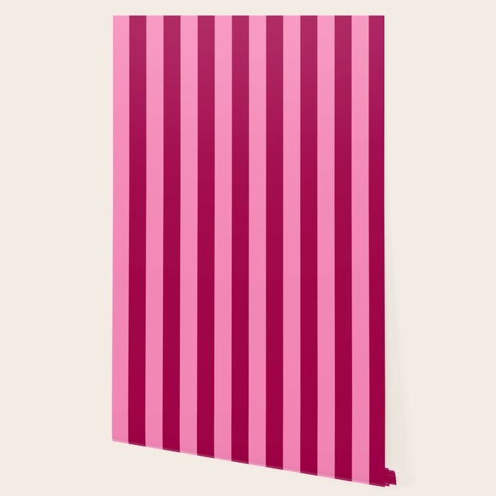 Cherrry red and pink stripes Wallpaper Gallery Image 2
