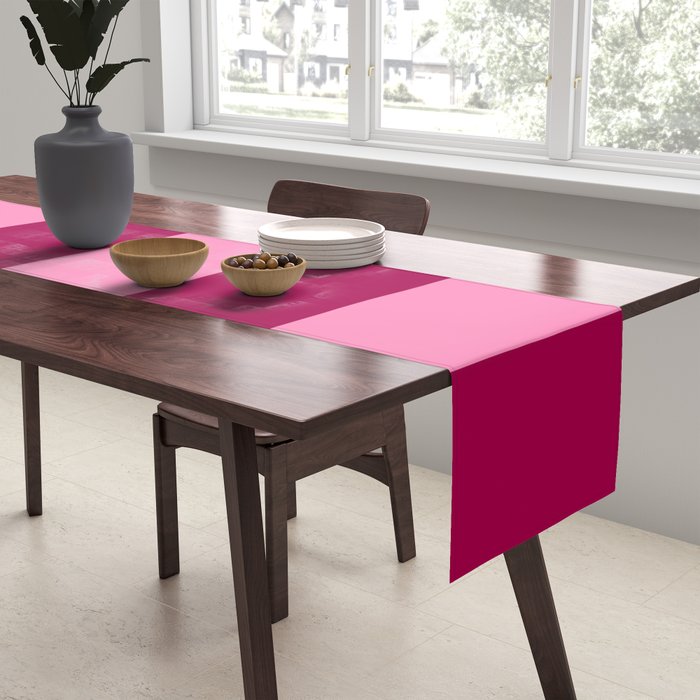 Cherrry red and pink stripes Table Runner Gallery Image 2