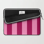 Cherrry red and pink stripes Laptop Sleeve Gallery Image 2