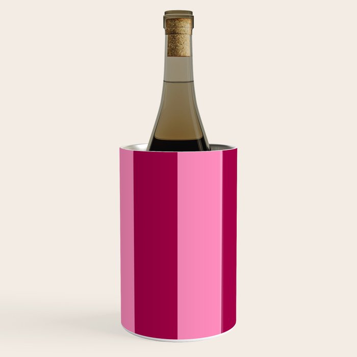 Cherrry red and pink stripes Wine Chiller Gallery Image 1