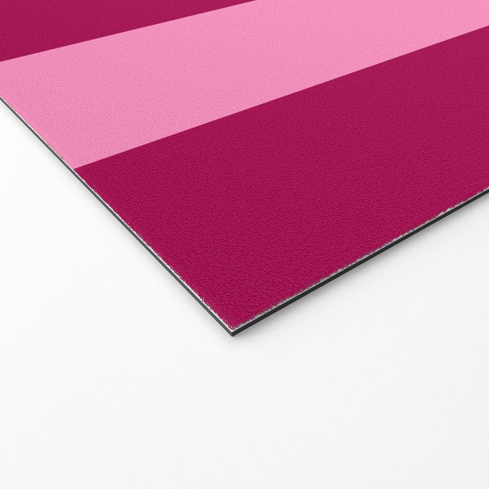 Cherrry red and pink stripes Welcome Mat Gallery Image 2