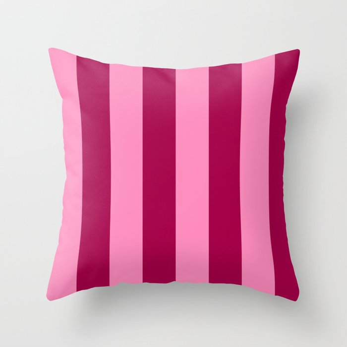 Cherrry red and pink stripes Throw Pillow Gallery Image 6