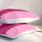 Cherrry red and pink stripes Pillow Sham Gallery Image 3