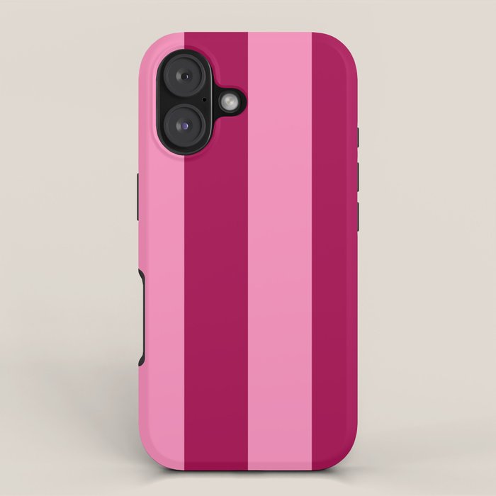 Cherrry red and pink stripes iPhone Case Gallery Image 1
