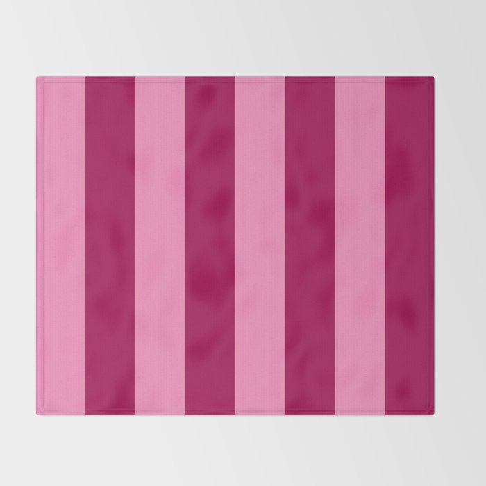Cherrry red and pink stripes Throw Blanket Gallery Image 2