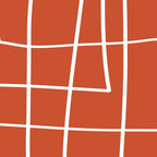 Burnt Orange White Line Art Minimalist Orange Artwork Coffee Mug Gallery Image 2