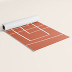 Burnt Orange White Line Art Minimalist Orange Artwork Yoga Mat Gallery Image 2