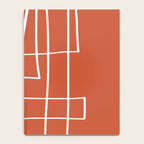 Burnt Orange White Line Art Minimalist Orange Artwork Notebook Gallery Image 4