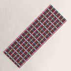 Windowpane Plaid Burgundy Yoga Mat Gallery Image 1