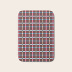 Windowpane Plaid Burgundy Bath Mat Gallery Image 1