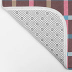 Windowpane Plaid Burgundy Bath Mat Gallery Image 2