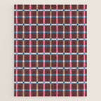 Windowpane Plaid Burgundy Jigsaw Puzzle Gallery Image 1
