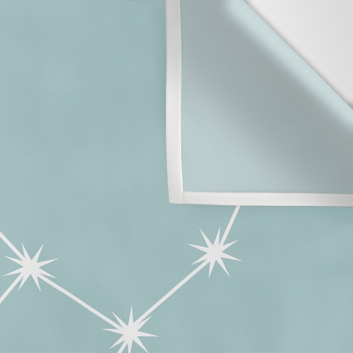 Virgo Zodiac Star Constellation Line Art Pastel Teal Wall Tapestry Gallery Image 3