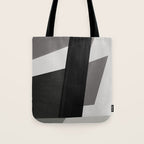 Geometric black and gray minimalist Tote Bag Gallery Image 1