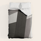 Geometric black and gray minimalist Comforter Gallery Image 6