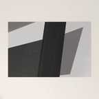 Geometric black and gray minimalist Welcome Mat Gallery Image 1